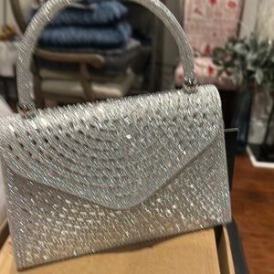 Elegant Silver Women's Clutch